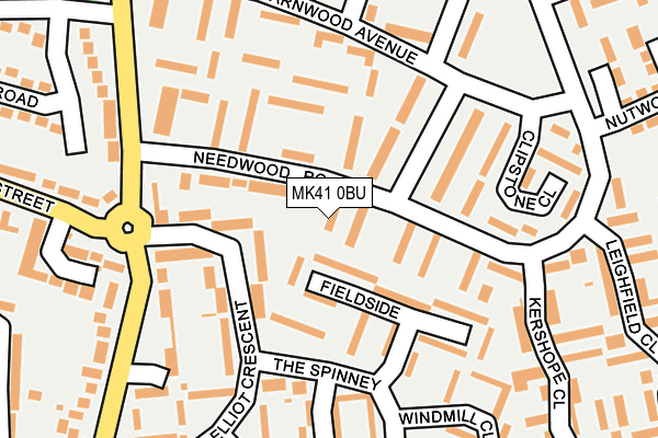 MK41 0BU map - OS OpenMap – Local (Ordnance Survey)