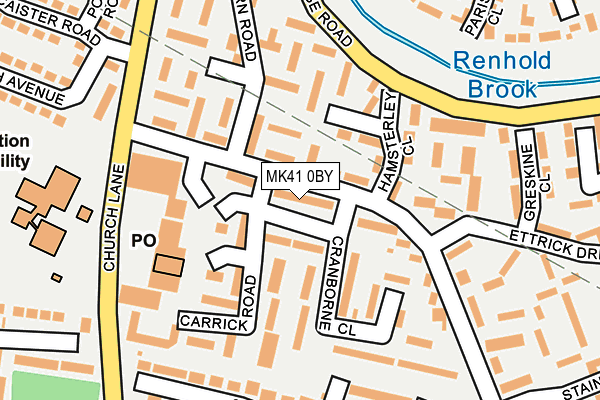 MK41 0BY map - OS OpenMap – Local (Ordnance Survey)