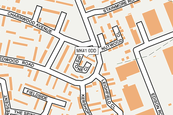 MK41 0DD map - OS OpenMap – Local (Ordnance Survey)