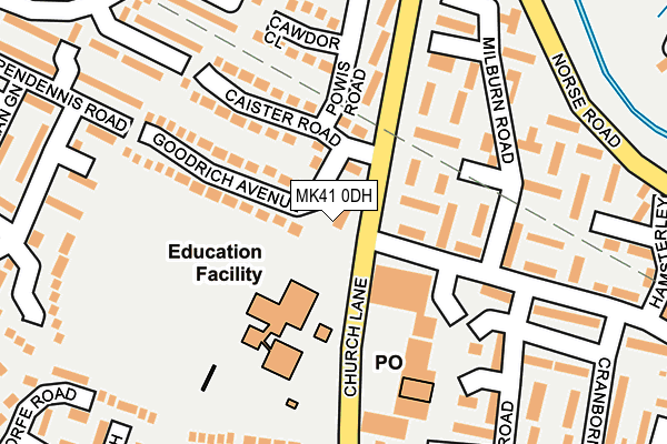 MK41 0DH map - OS OpenMap – Local (Ordnance Survey)