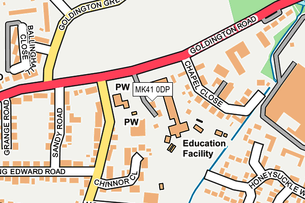 MK41 0DP map - OS OpenMap – Local (Ordnance Survey)