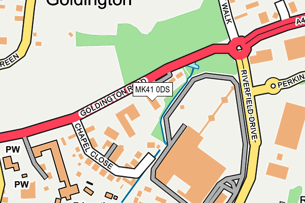 MK41 0DS map - OS OpenMap – Local (Ordnance Survey)