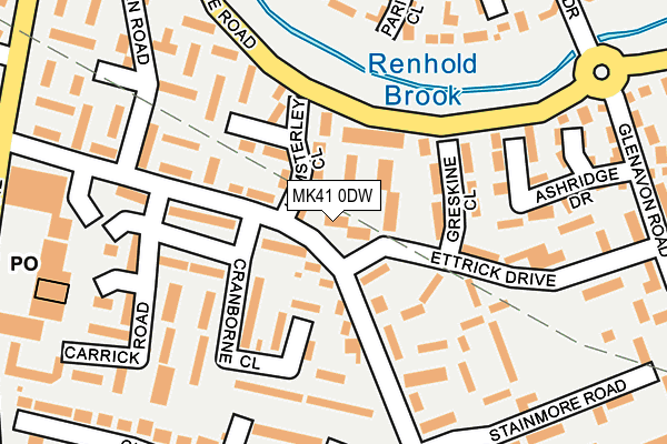 MK41 0DW map - OS OpenMap – Local (Ordnance Survey)