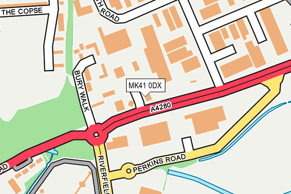 MK41 0DX map - OS OpenMap – Local (Ordnance Survey)