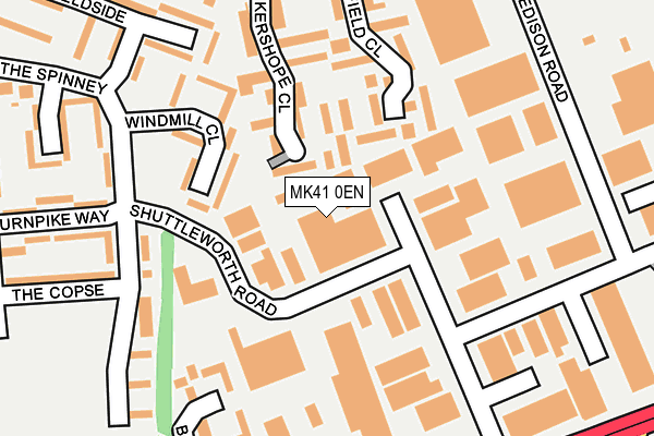 MK41 0EN map - OS OpenMap – Local (Ordnance Survey)