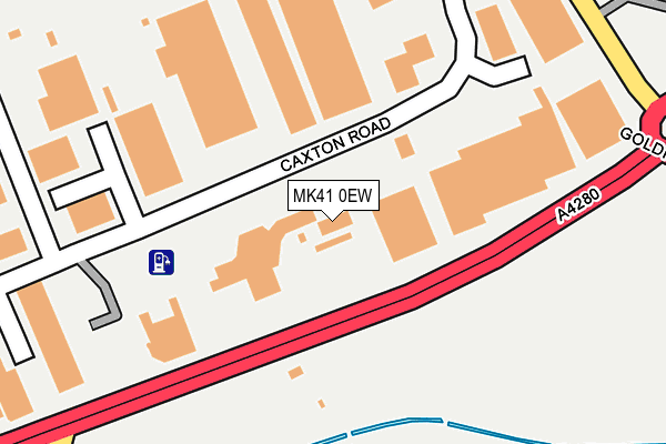 MK41 0EW map - OS OpenMap – Local (Ordnance Survey)