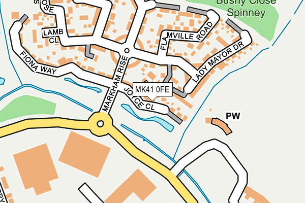 MK41 0FE map - OS OpenMap – Local (Ordnance Survey)