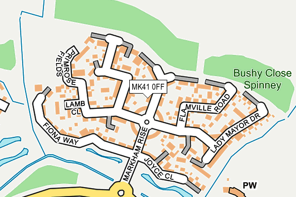 MK41 0FF map - OS OpenMap – Local (Ordnance Survey)