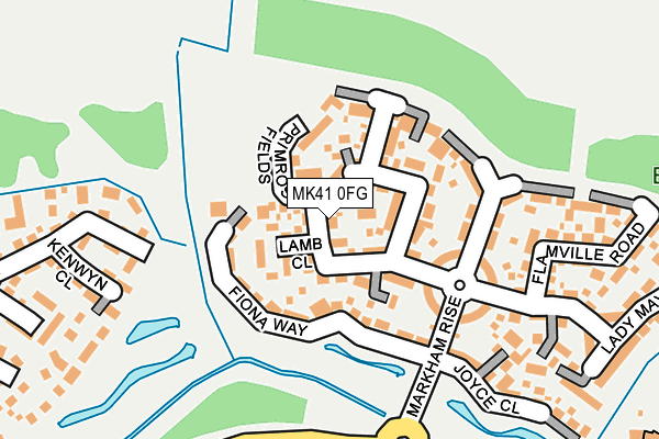 MK41 0FG map - OS OpenMap – Local (Ordnance Survey)