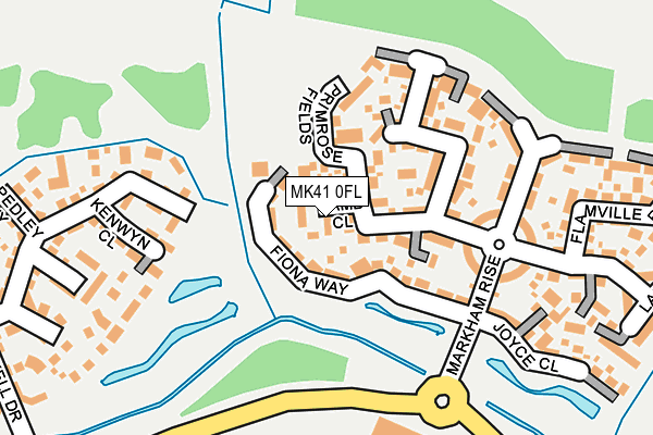 MK41 0FL map - OS OpenMap – Local (Ordnance Survey)