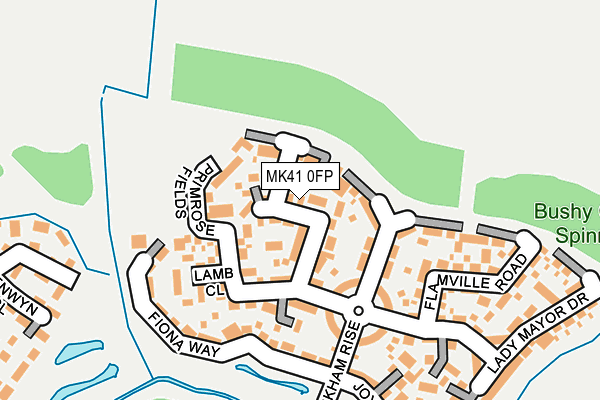 MK41 0FP map - OS OpenMap – Local (Ordnance Survey)