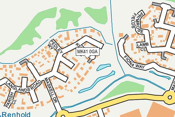 MK41 0GA map - OS OpenMap – Local (Ordnance Survey)