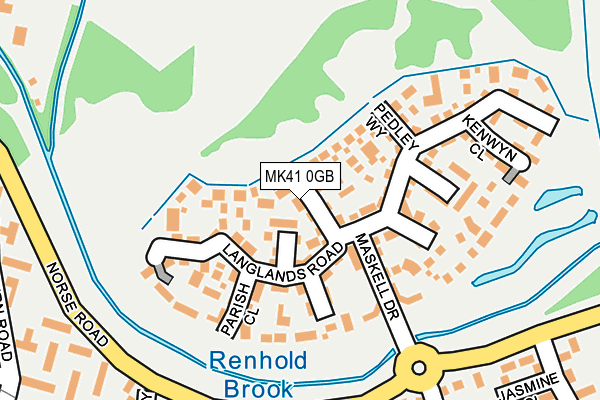 MK41 0GB map - OS OpenMap – Local (Ordnance Survey)