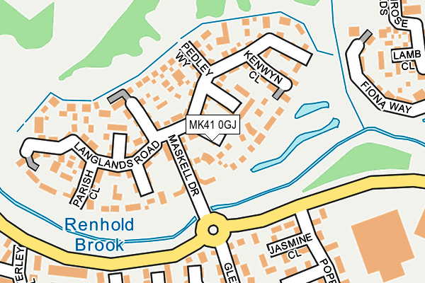 MK41 0GJ map - OS OpenMap – Local (Ordnance Survey)