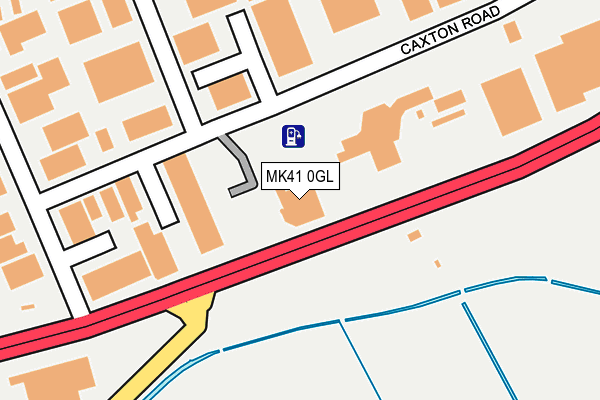 MK41 0GL map - OS OpenMap – Local (Ordnance Survey)