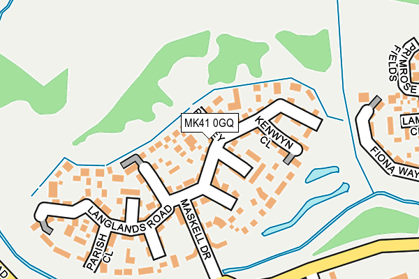 MK41 0GQ map - OS OpenMap – Local (Ordnance Survey)