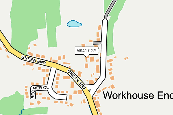 MK41 0GY map - OS OpenMap – Local (Ordnance Survey)