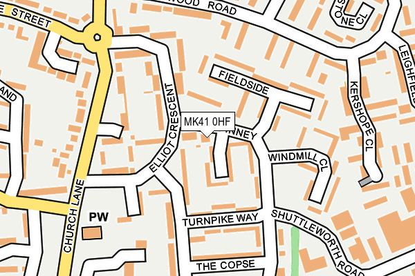 MK41 0HF map - OS OpenMap – Local (Ordnance Survey)