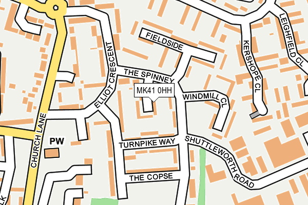 MK41 0HH map - OS OpenMap – Local (Ordnance Survey)