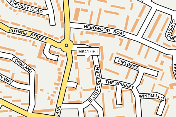 MK41 0HJ map - OS OpenMap – Local (Ordnance Survey)