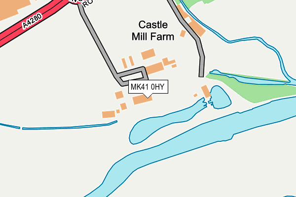 MK41 0HY map - OS OpenMap – Local (Ordnance Survey)