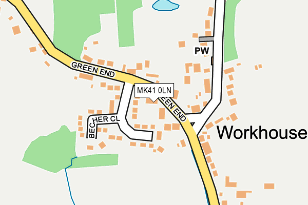 MK41 0LN map - OS OpenMap – Local (Ordnance Survey)