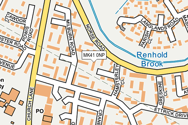 MK41 0NP map - OS OpenMap – Local (Ordnance Survey)