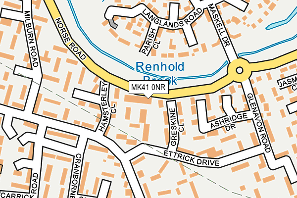 MK41 0NR map - OS OpenMap – Local (Ordnance Survey)