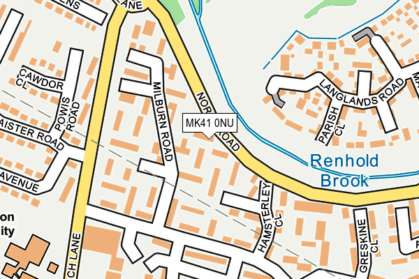 MK41 0NU map - OS OpenMap – Local (Ordnance Survey)