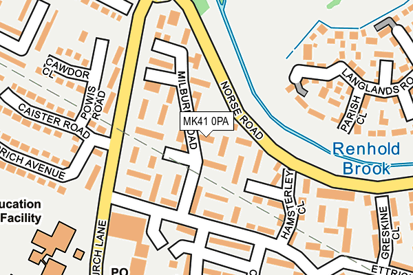 MK41 0PA map - OS OpenMap – Local (Ordnance Survey)