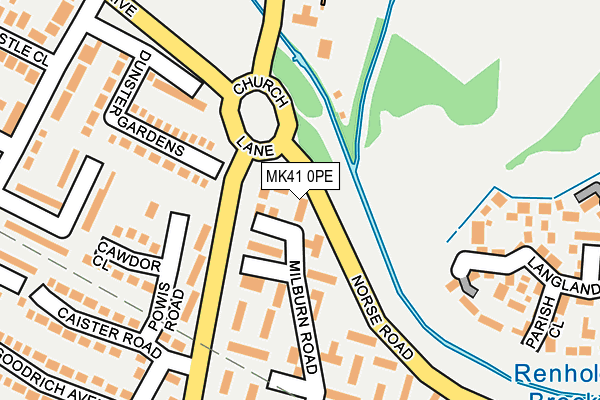 MK41 0PE map - OS OpenMap – Local (Ordnance Survey)