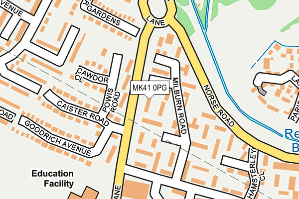 MK41 0PG map - OS OpenMap – Local (Ordnance Survey)