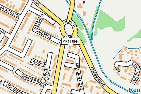 MK41 0PH map - OS OpenMap – Local (Ordnance Survey)