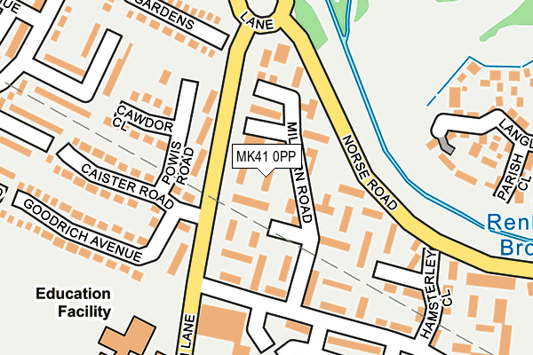 MK41 0PP map - OS OpenMap – Local (Ordnance Survey)