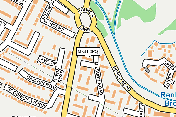 MK41 0PQ map - OS OpenMap – Local (Ordnance Survey)