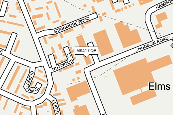 MK41 0QB map - OS OpenMap – Local (Ordnance Survey)