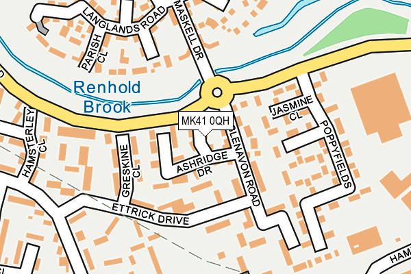 MK41 0QH map - OS OpenMap – Local (Ordnance Survey)