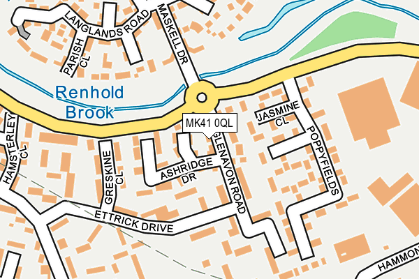 MK41 0QL map - OS OpenMap – Local (Ordnance Survey)