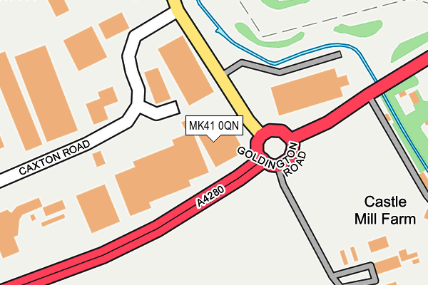MK41 0QN map - OS OpenMap – Local (Ordnance Survey)