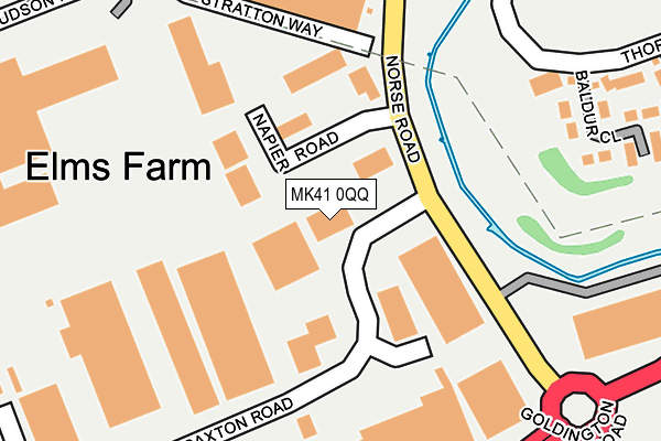 MK41 0QQ map - OS OpenMap – Local (Ordnance Survey)