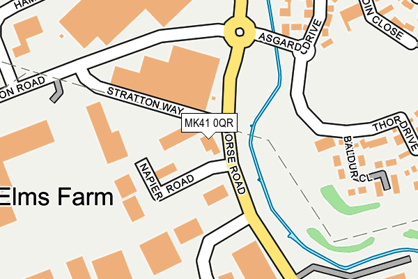 MK41 0QR map - OS OpenMap – Local (Ordnance Survey)