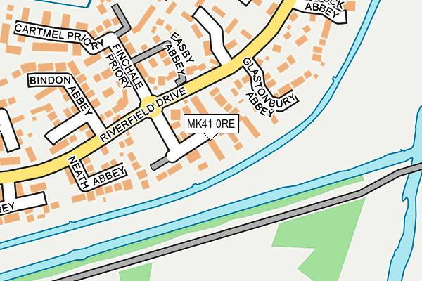 MK41 0RE map - OS OpenMap – Local (Ordnance Survey)