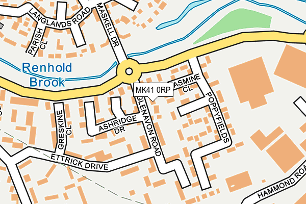 MK41 0RP map - OS OpenMap – Local (Ordnance Survey)