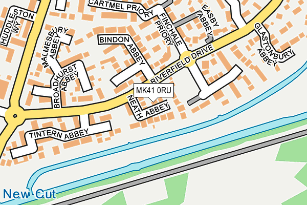 MK41 0RU map - OS OpenMap – Local (Ordnance Survey)