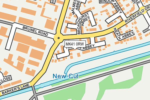 MK41 0RW map - OS OpenMap – Local (Ordnance Survey)