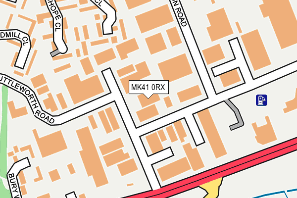 MK41 0RX map - OS OpenMap – Local (Ordnance Survey)