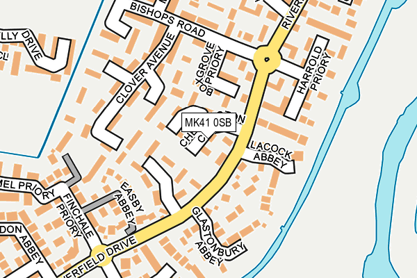 MK41 0SB map - OS OpenMap – Local (Ordnance Survey)