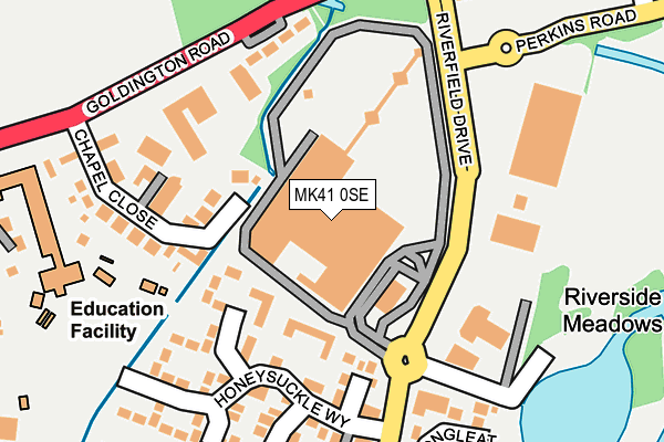 MK41 0SE map - OS OpenMap – Local (Ordnance Survey)