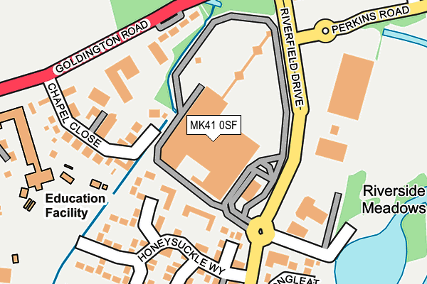 MK41 0SF map - OS OpenMap – Local (Ordnance Survey)