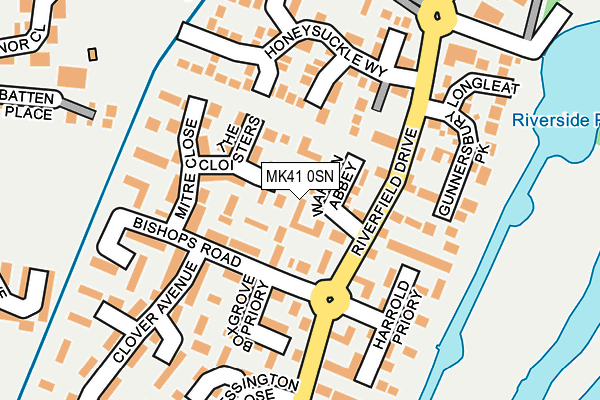 MK41 0SN map - OS OpenMap – Local (Ordnance Survey)